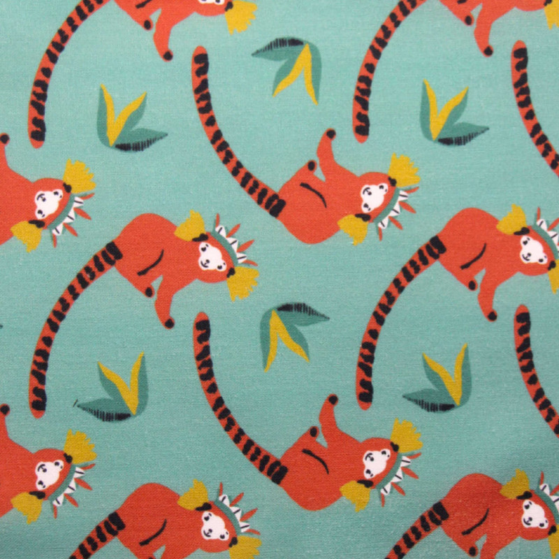 Printed Cotton TOUPET Amazonite / Bright Multicolored